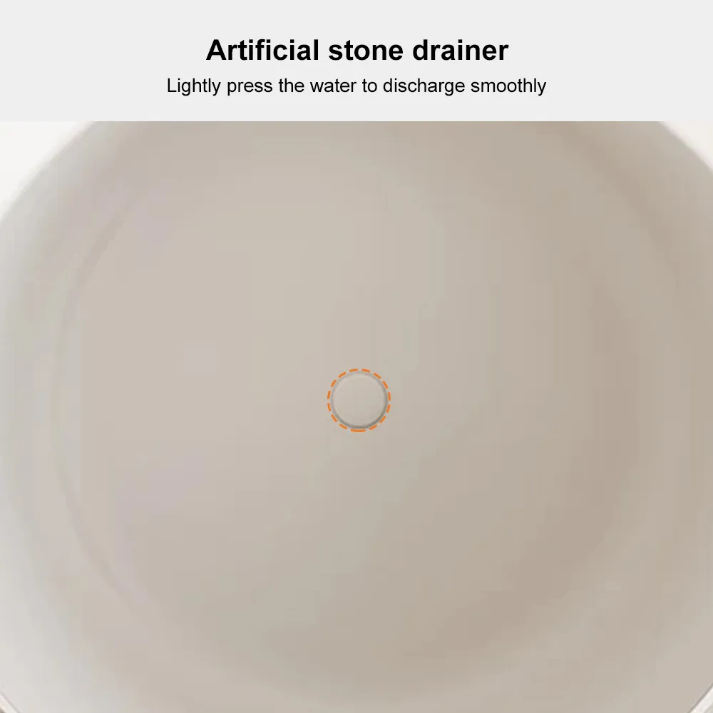 41" Freestanding Japanese Soaking Bathtub Matte White Round Stone Resin Tub — image 8