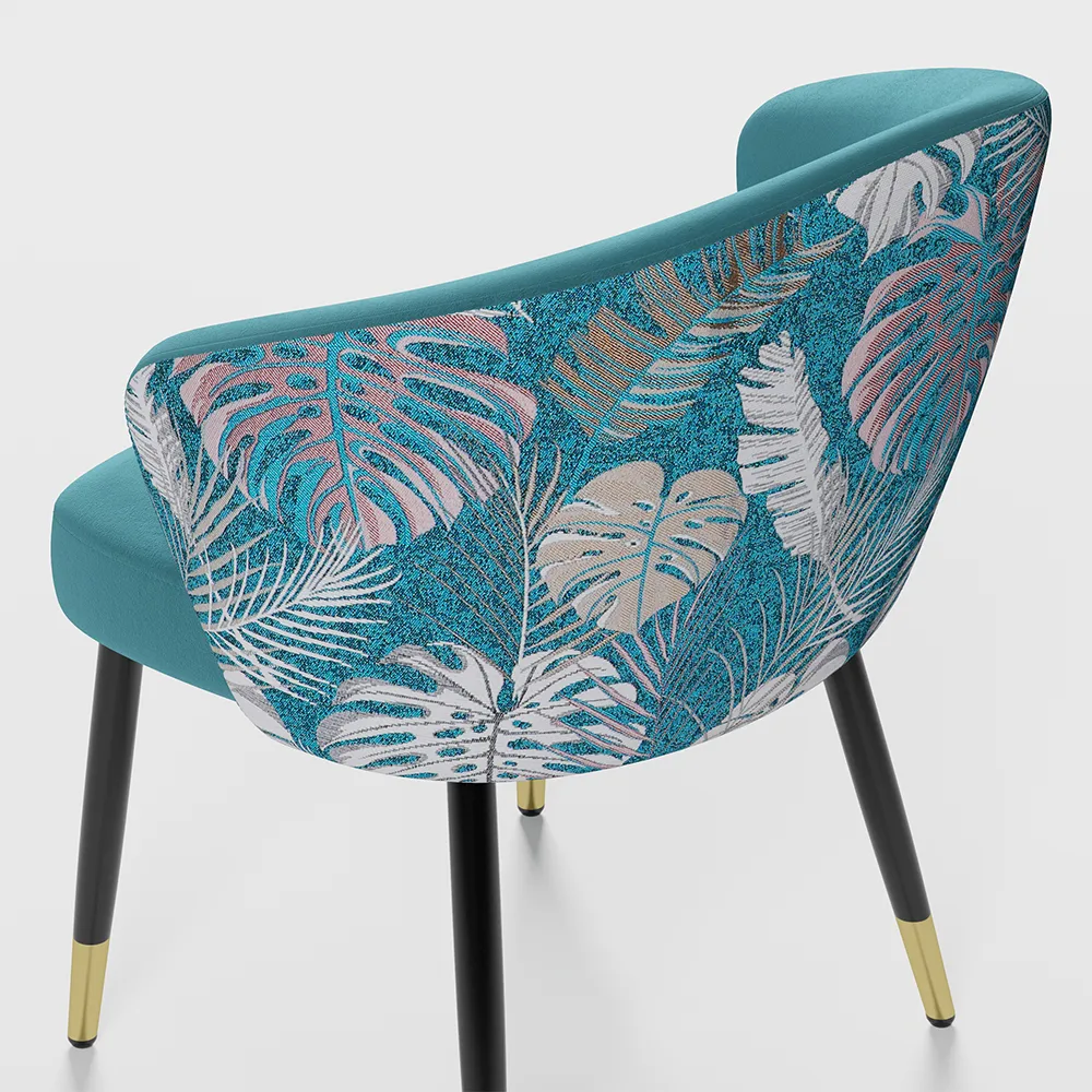 Modern Velvet Dining Chairs Upholstered Blue Dining Room Chairs with Arm — image 29