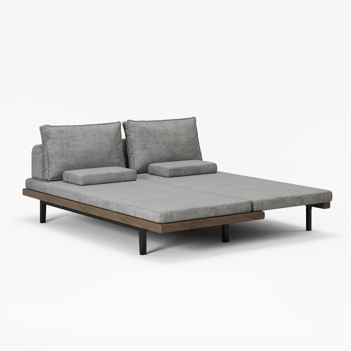 Full Size Daybed Futon Bed Cotton & Linen Convertible Sofa Bed — image 19