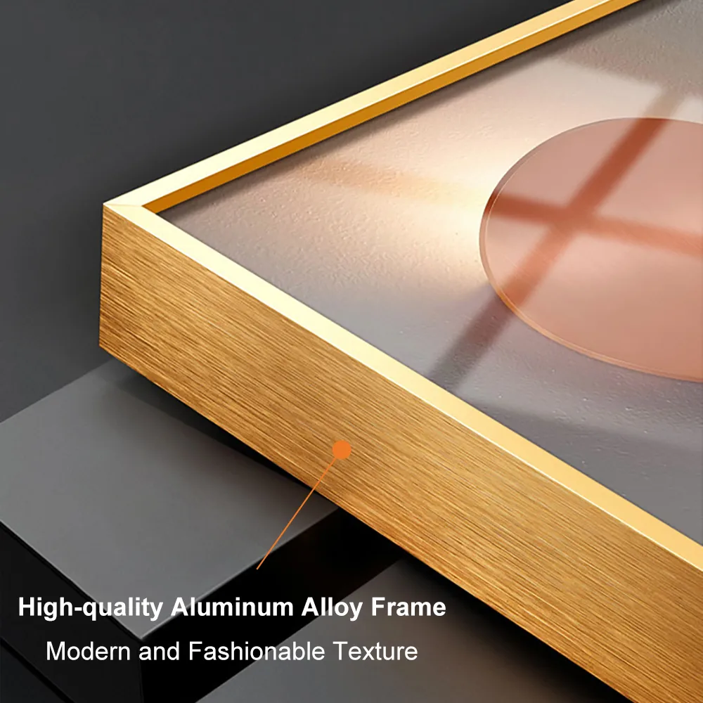 Modern 3-Piece Wall Clock Set – Functional Geometric Art with Gold Frames — image 8