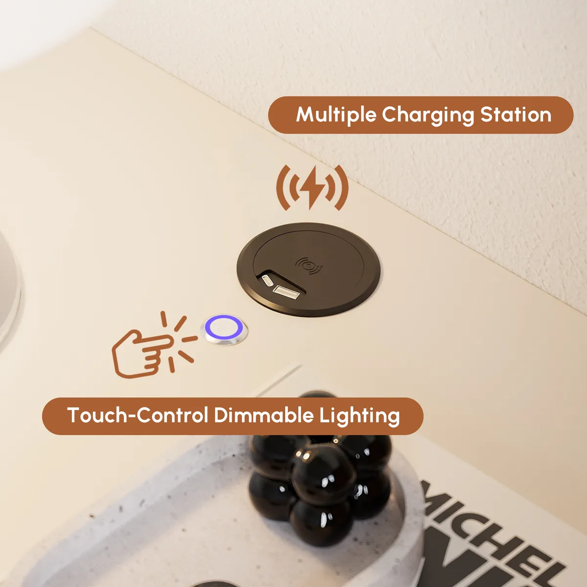 Lumio Floating Smart Nightstand with Charging Station & Light — image 16