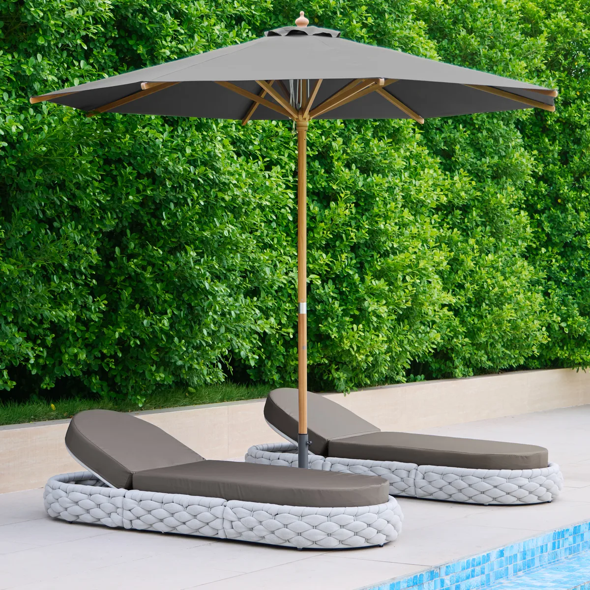 Cocaro Outdoor Aluminum & Rope Weave Adjustable Chaise Lounge — image 13