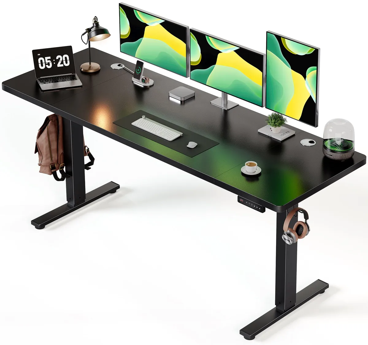 S2 Standing Desk - Black / 30"D x 63"W x 29"H(1"Thickedtion)