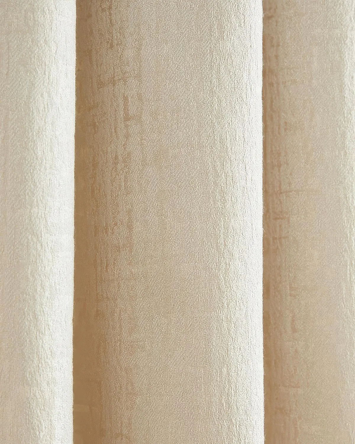 Glint 35 x 106 Inch Inverted Box Pleat Cream Linen Shimmering Textured Curtain — image 2