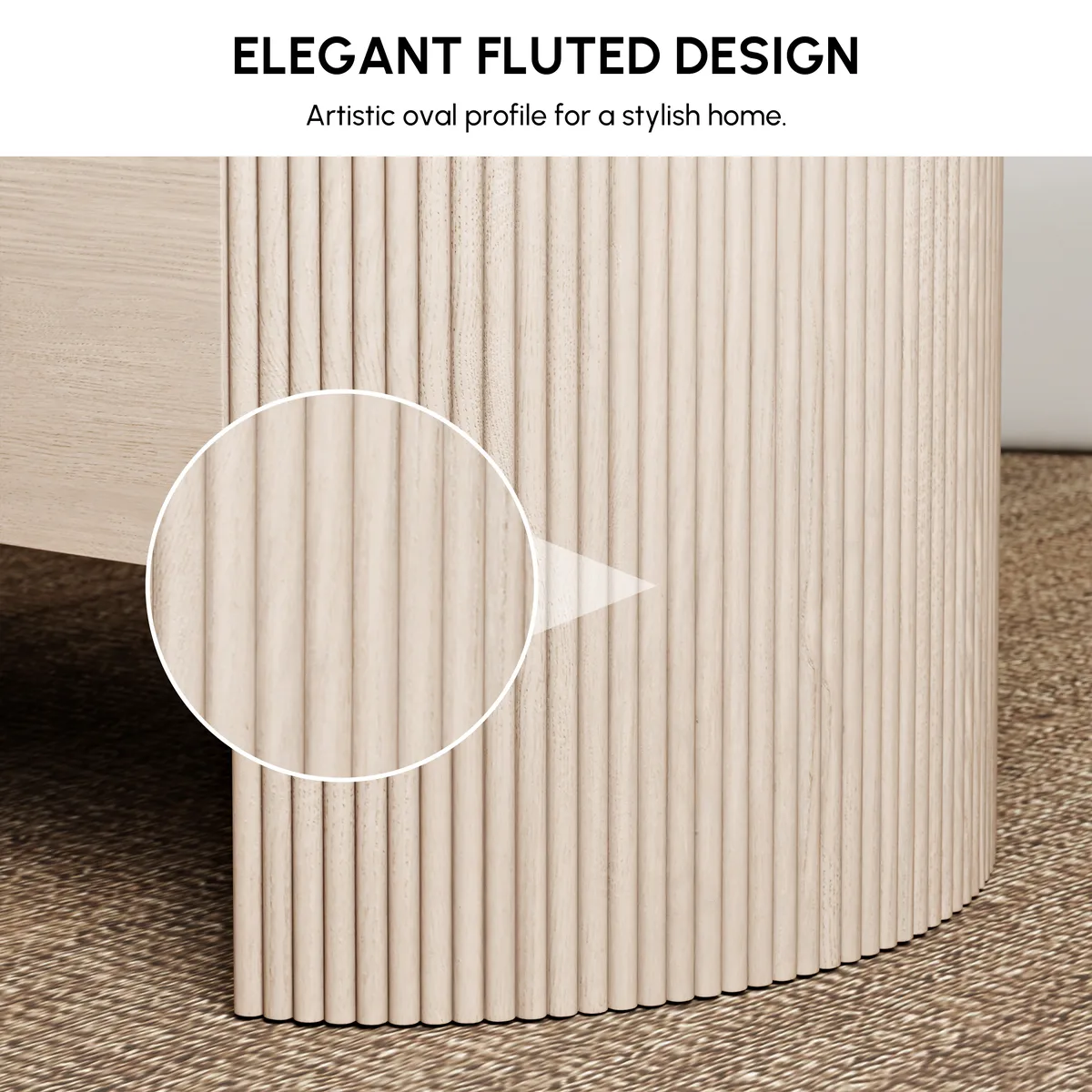 47" Oval Lift Top Mid-Century Modern Coffee Table — image 11