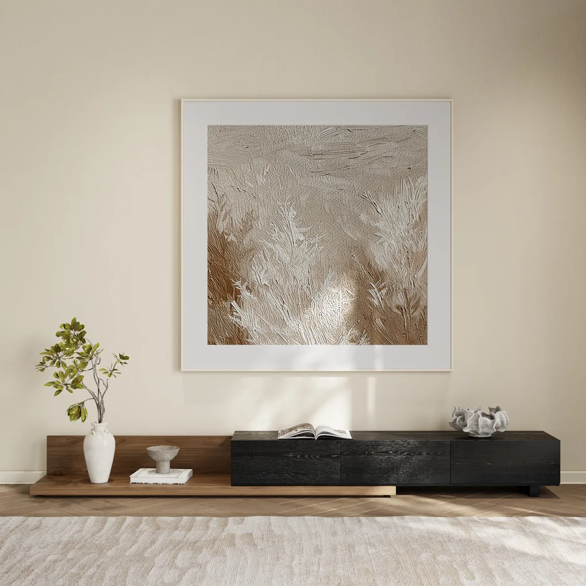 Rectangle Wood Extendable TV Stand — image 2