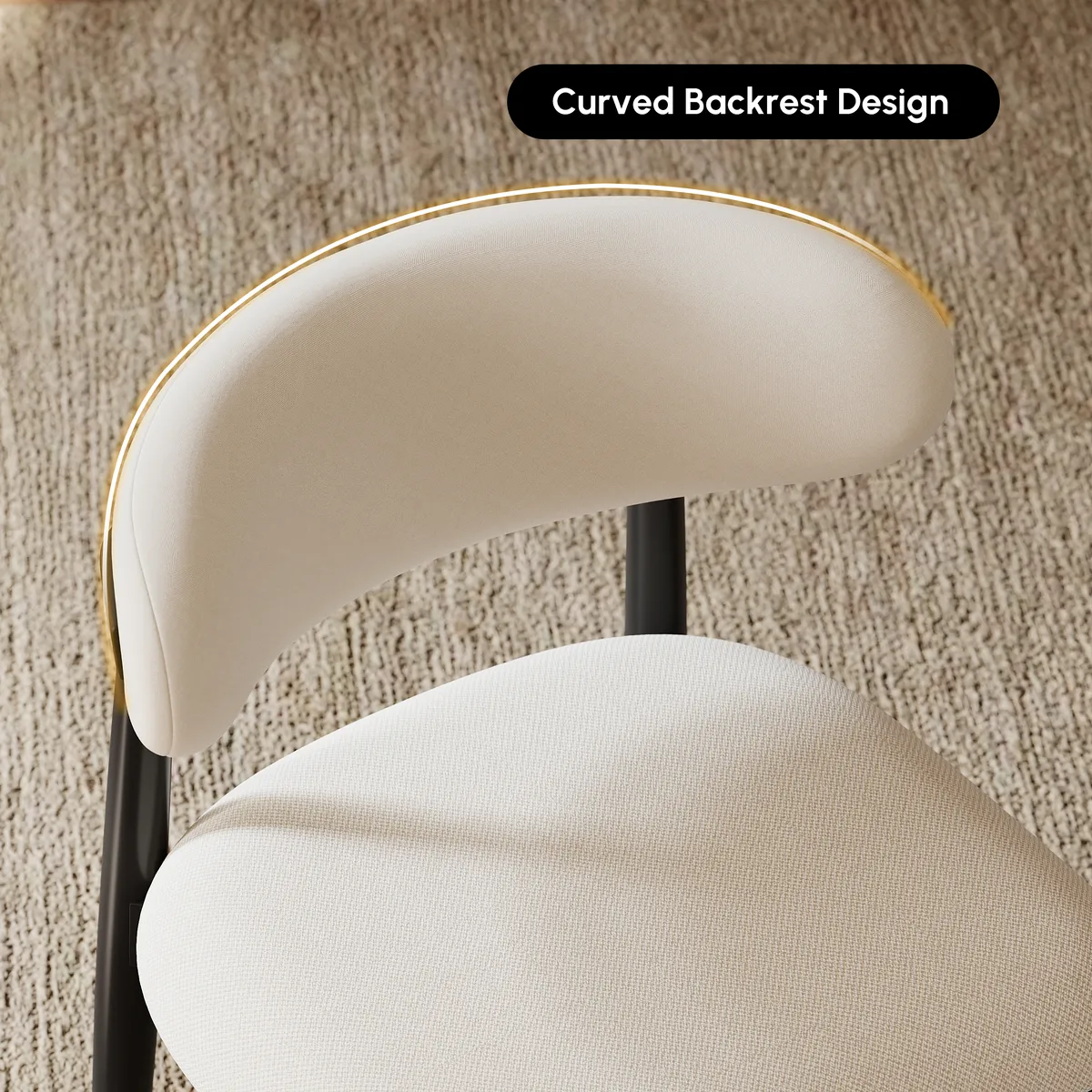 Modern PU Leather Dining Chair with Rubber Wood Legs — image 16