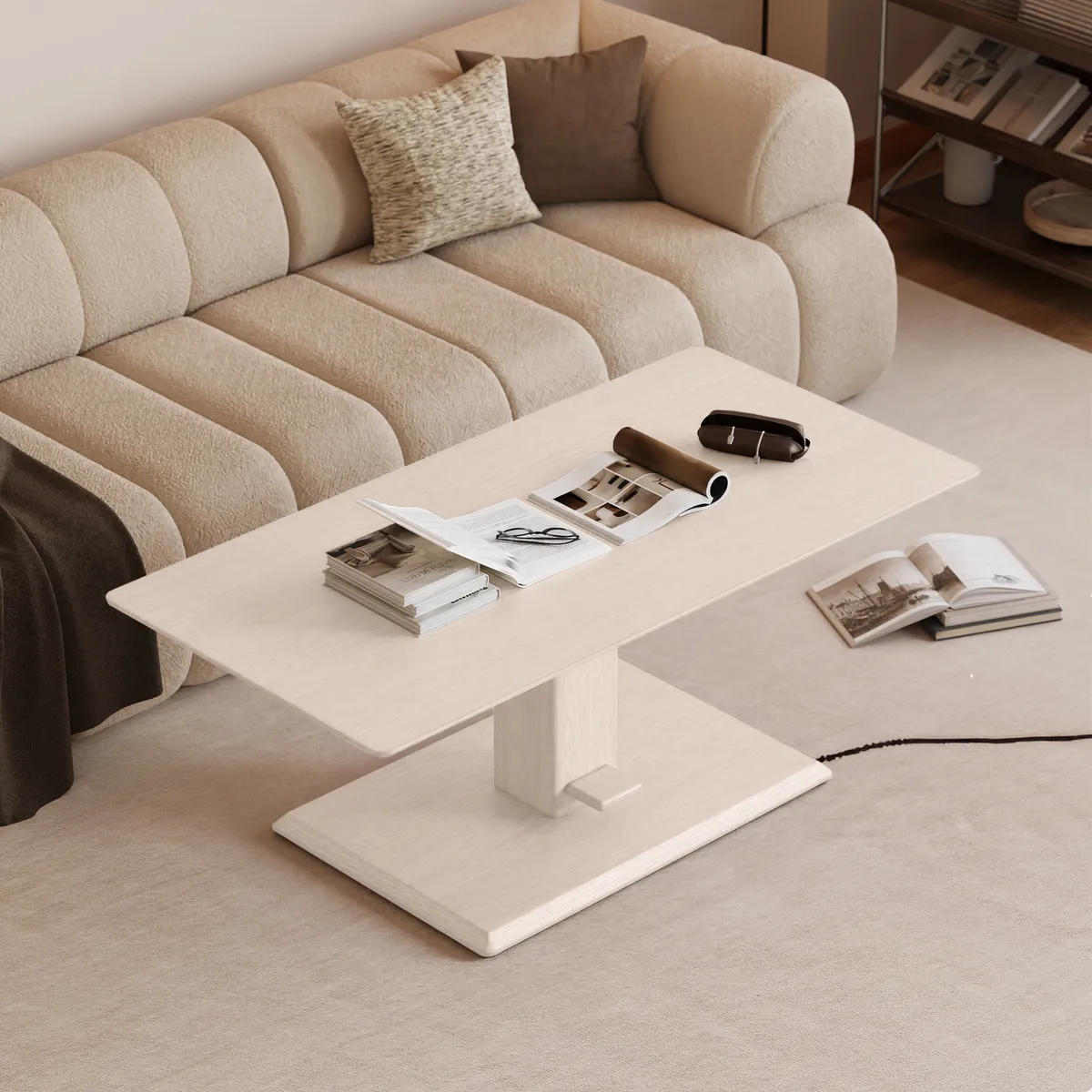 47" Black Lift-Top Height-Adjustable Coffee Table — image 24