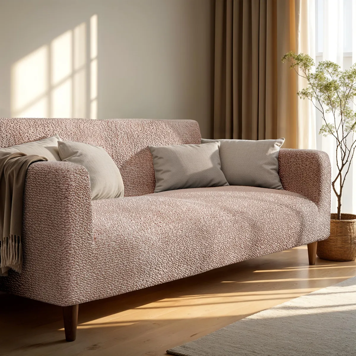 Loveseat Slipcovers - 1-Piece Furniture Protector - Form Fit, Machine Washable -MicrofibraCollection — image 9