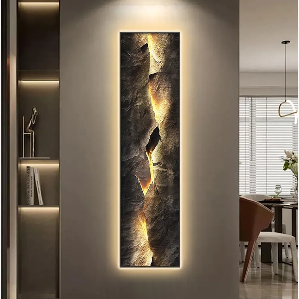 Extra-Large Modern LED Wall Art with Backlit Light Home Decor — USB Powered
