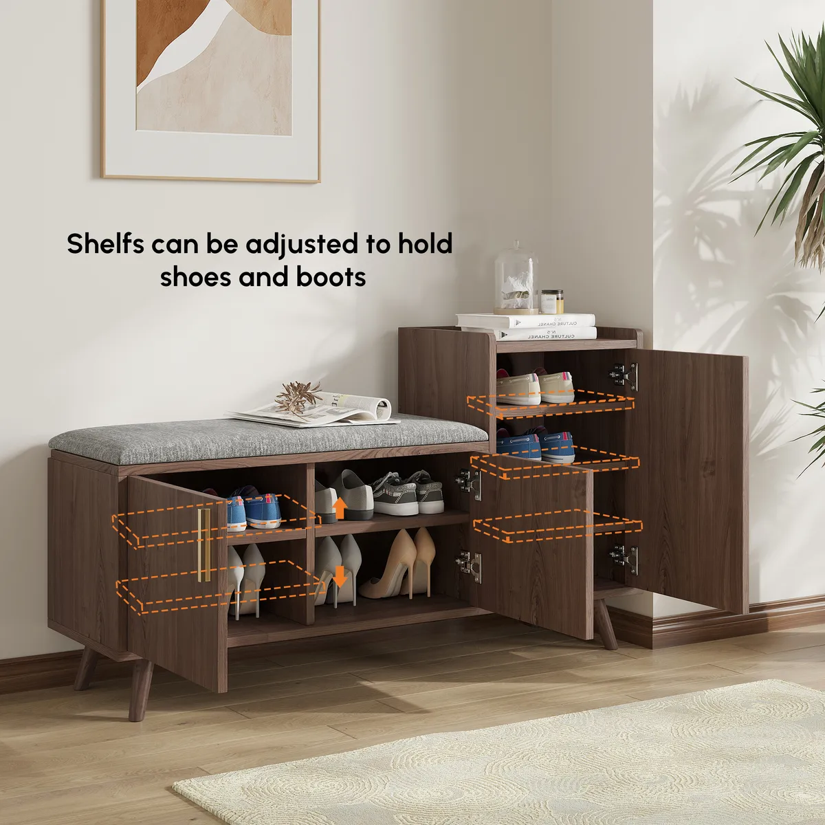 Shoe Storage Entryway Bench — image 29