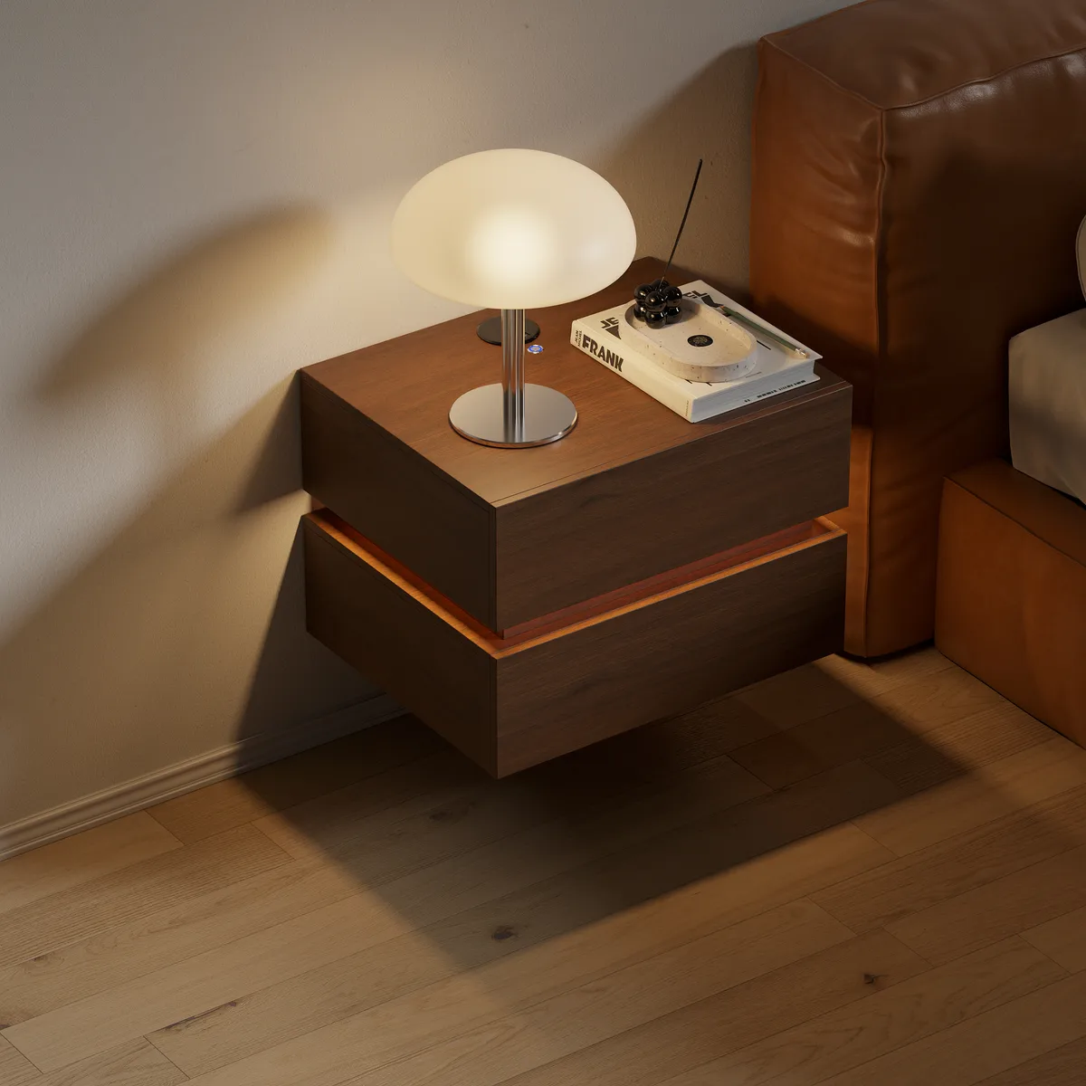 Lumio Floating Smart Nightstand with Charging Station & Light — image 5