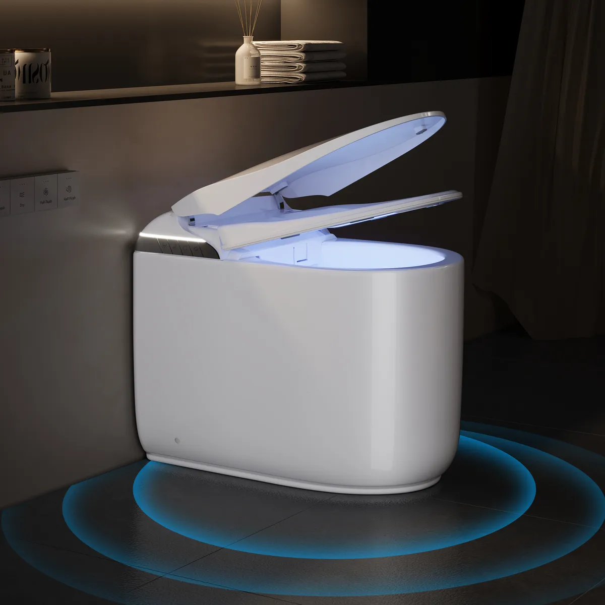 Fitro H3 Wall-Mounted Smart Bidet Toilet with Built-In Tank, Foam Shield, cUPC & ETL