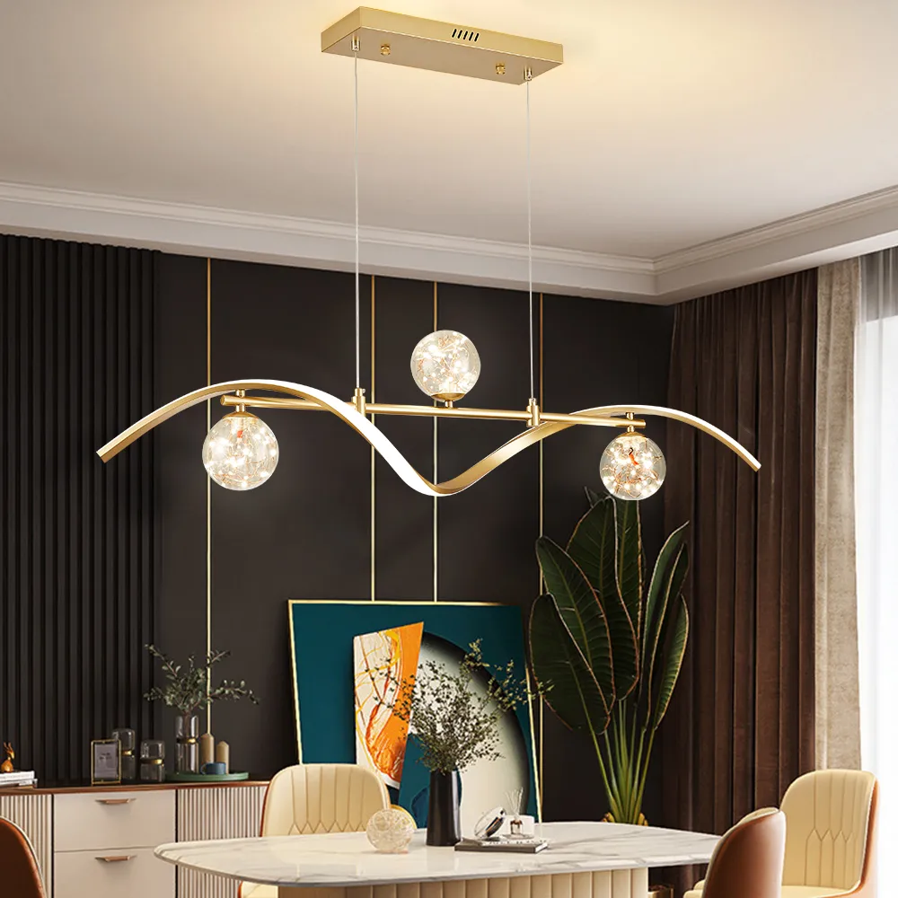 Set Of Two 4-Light LED Linear Dimmable Kitchen Island Lighting — image 4