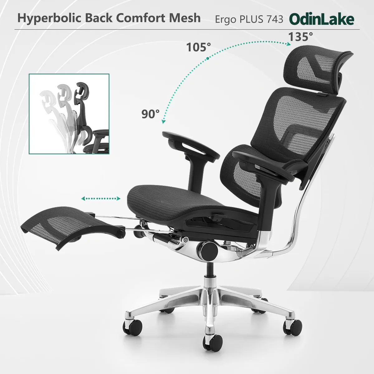 O1 (Ergo PLUS 743) | Flex Mesh Ergonomic Chair — image 5