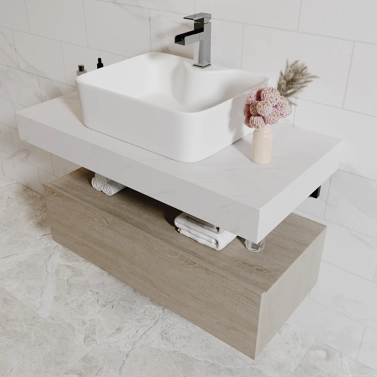 35.4" Floating Bathroom Vanity Set with Single Sink — image 16