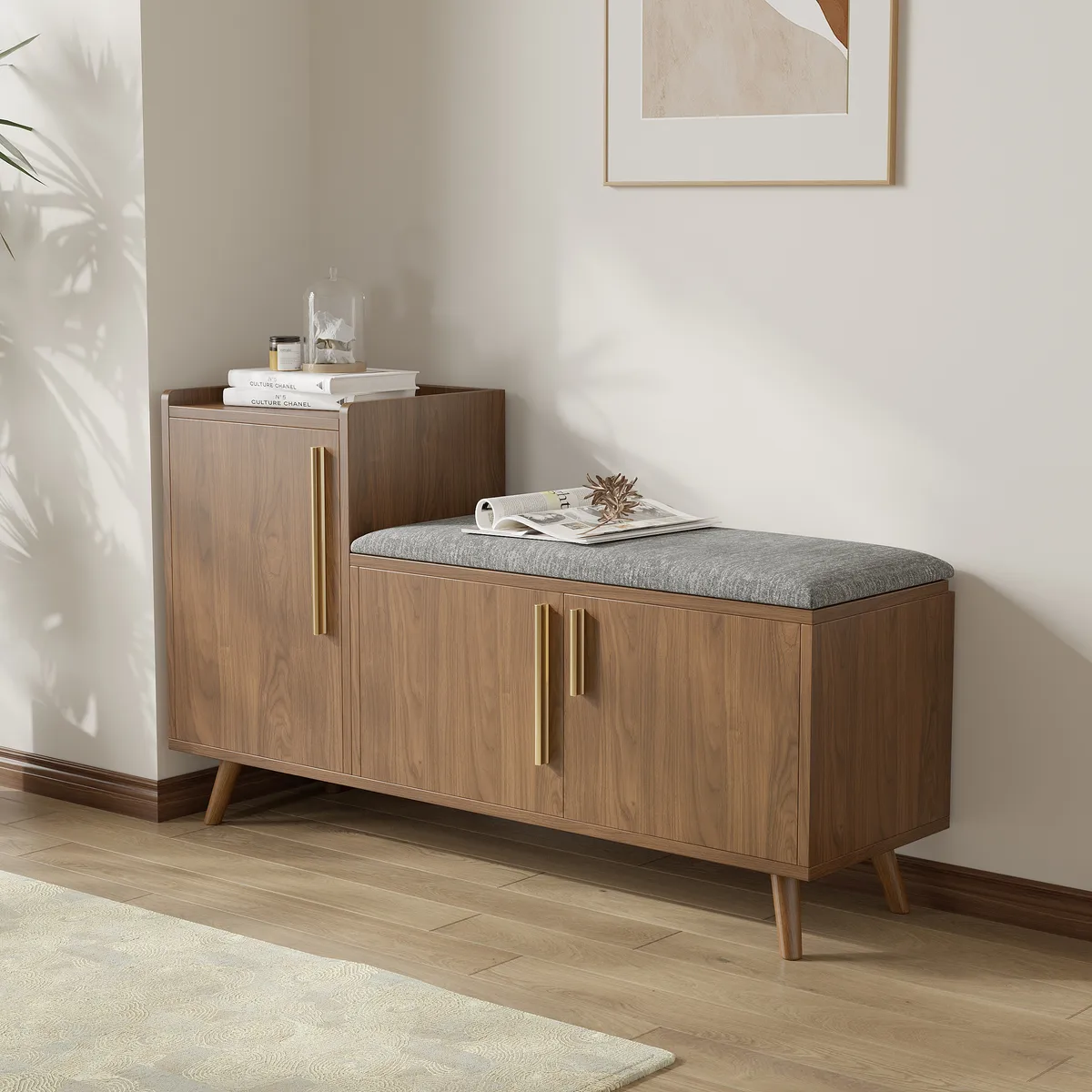 Shoe Storage Entryway Bench