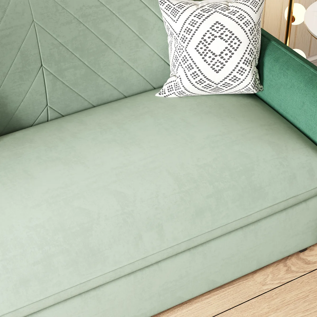 68" Full 2-Seater Boucle Convertible Sleeper Sofa — image 19
