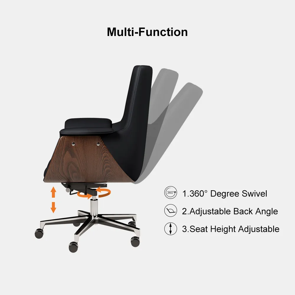 White Double Desk with Drawers & 2 Ivory PU Leather Modern Home Office Chairs — image 7