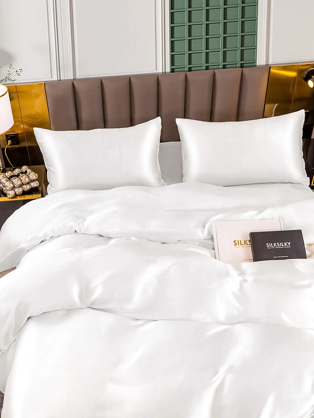 25Momme 4Pcs Silk Set Duvet Cover+Flat Sheet+2x Pillowcases — image 4