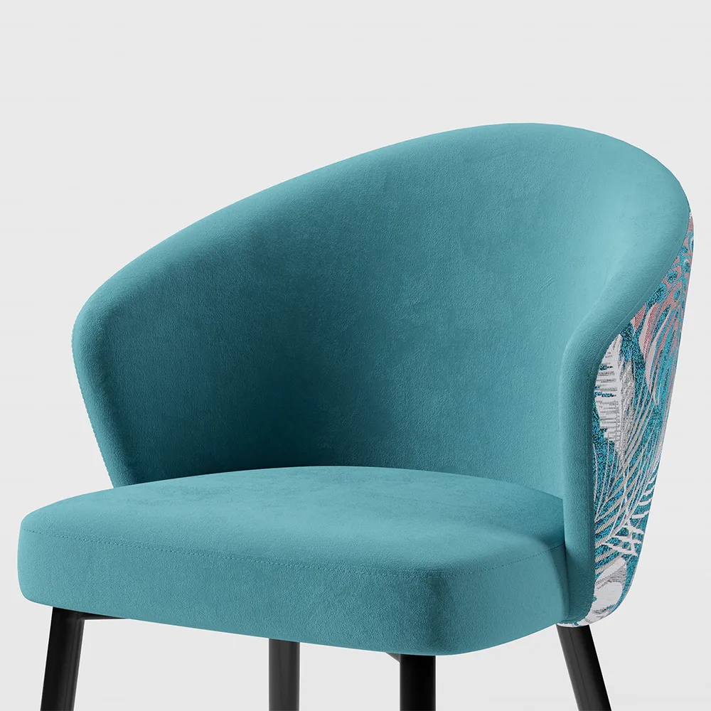 Modern Velvet Dining Chairs Upholstered Blue Dining Room Chairs with Arm — image 28
