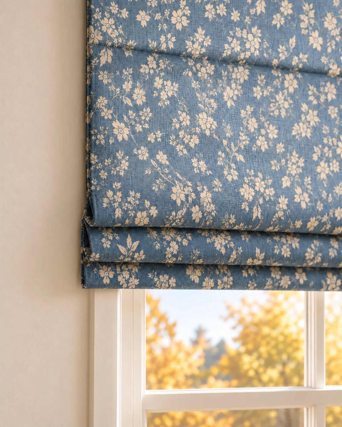 Haven Flat Fold Floral Cordless Custom Roman Shade — image 2