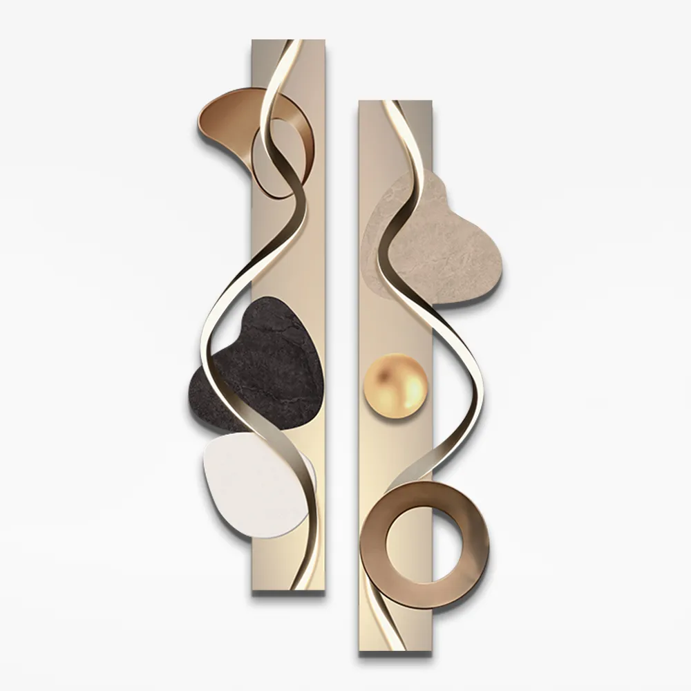 39.4" Modern Abstract Geometric Multi-color Acrylic Wall Art with LED Backlighting — image 7