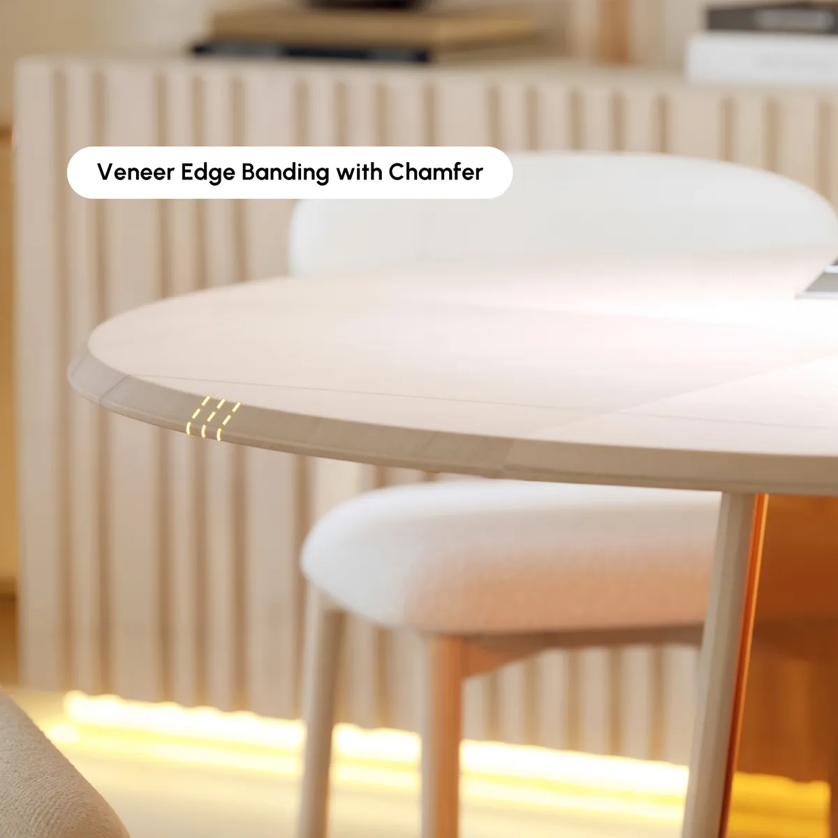36"-47" Solid Wood Extendable Dining Table with Light — image 18