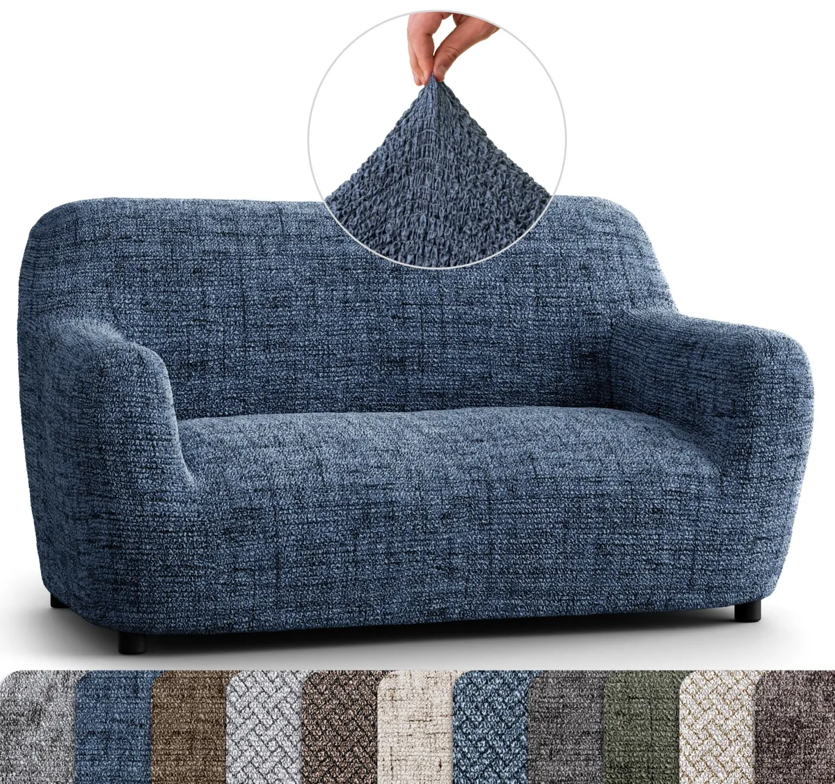Loveseat Slipcovers - 1-Piece Furniture Protector - Form Fit, Machine Washable -Microfibra PrintedCollection