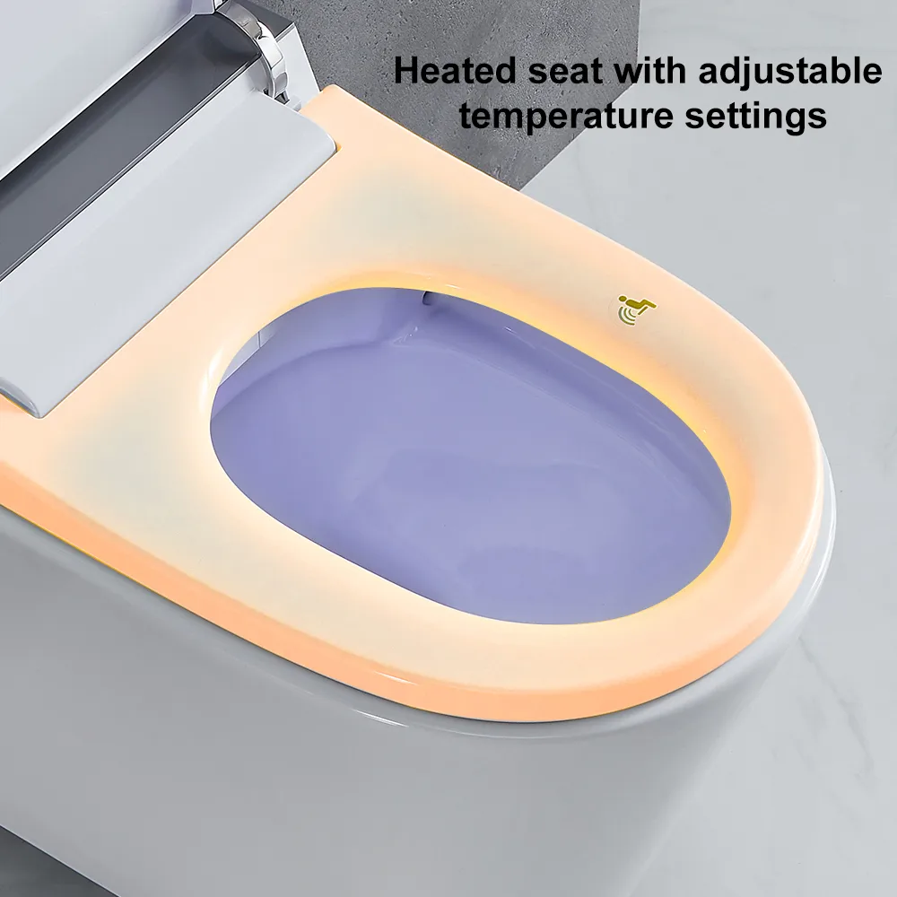 Set of Two Elongated Smart Toilet Wall Mounted 1.58 GPF Automatic with In-Wall Tank & Carrier System — image 4