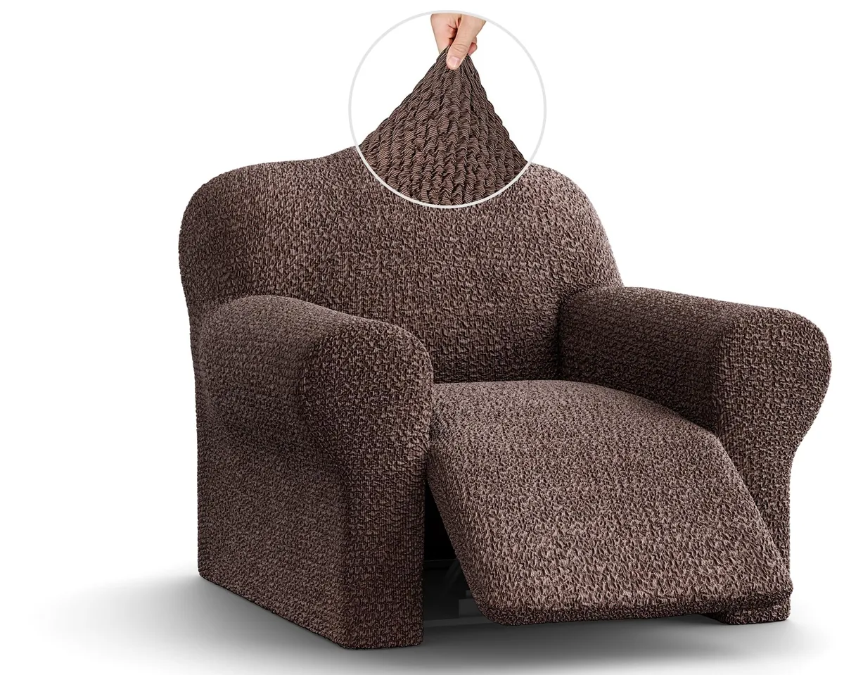 Recliner Chair Slipcover - 1-Piece Furniture Protector - Form Fit, Machine Washable - CottonRich Collection — image 5