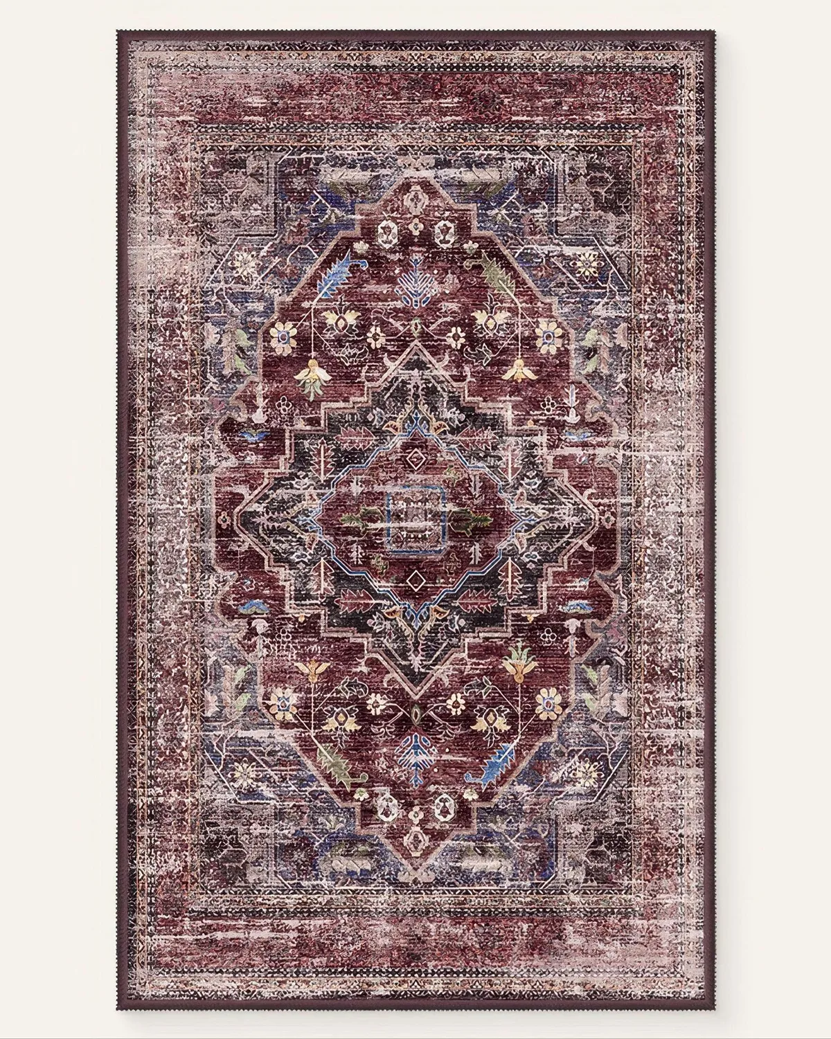 Diana's Garden Washable Area Rug