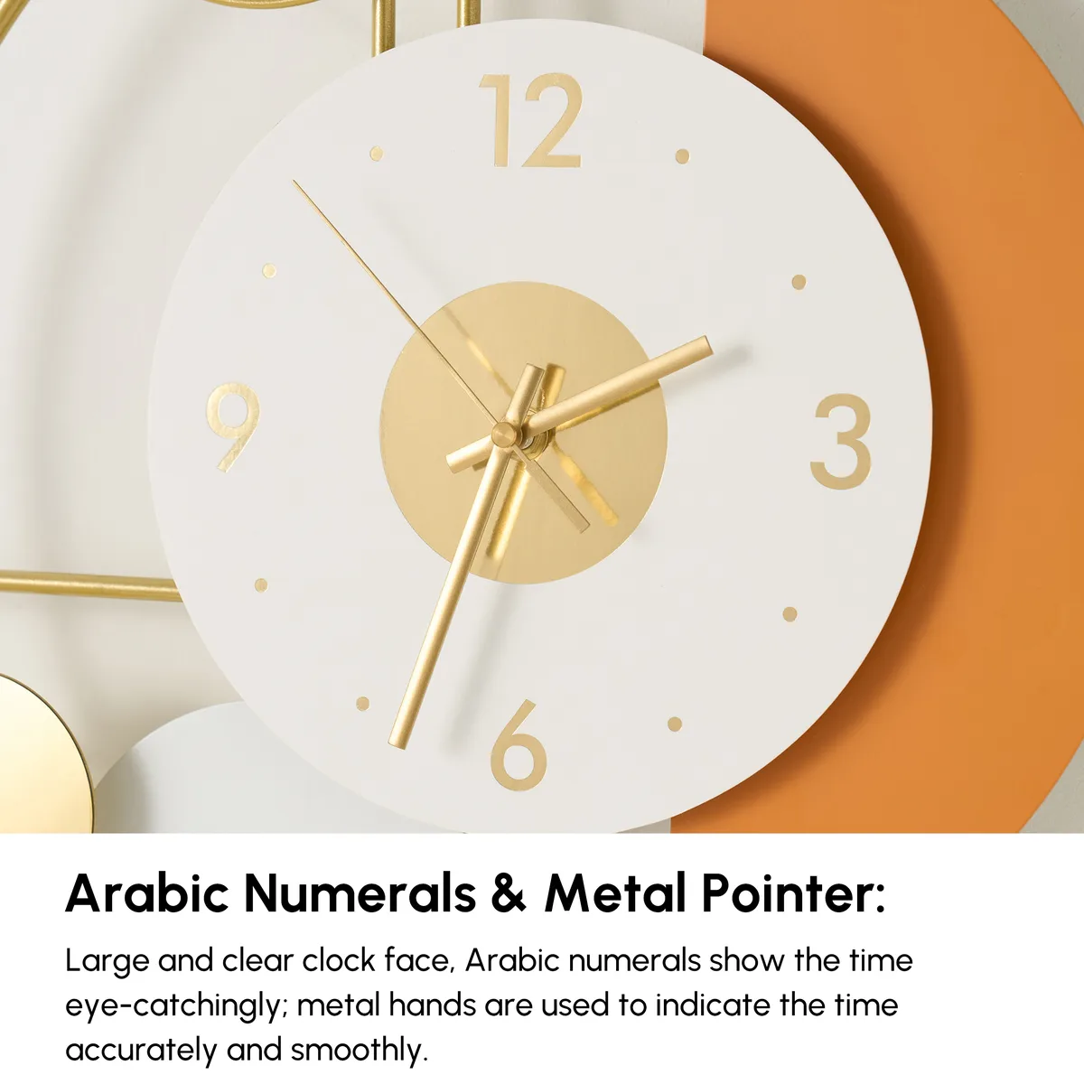 30" Modern Metal Wall Clock with Dimmable LED Light and Remote Control — image 26