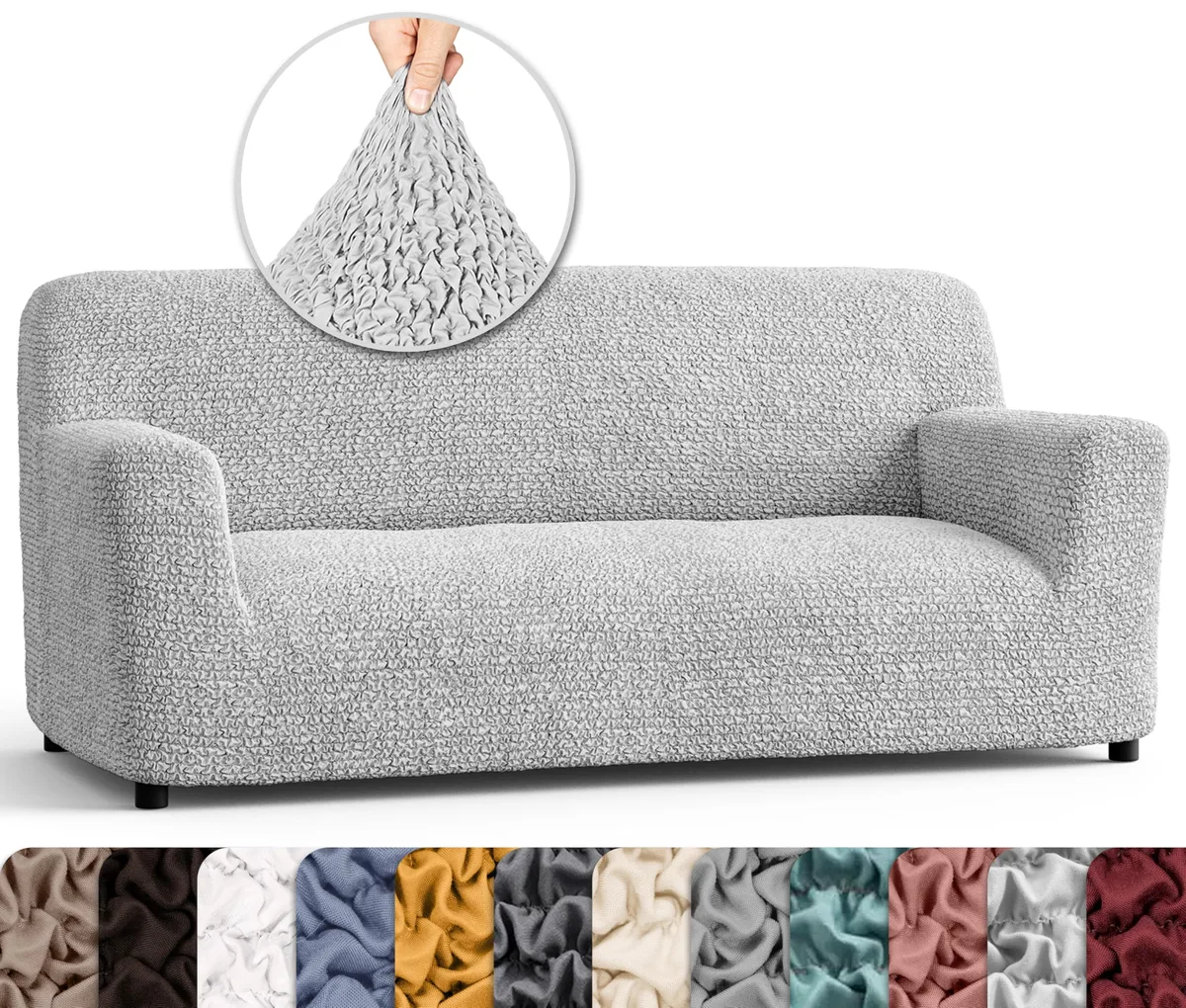 Sofa Slipcovers - 1-Piece Furniture Protector - Form Fit, Machine Washable -MicrofibraCollection — image 13