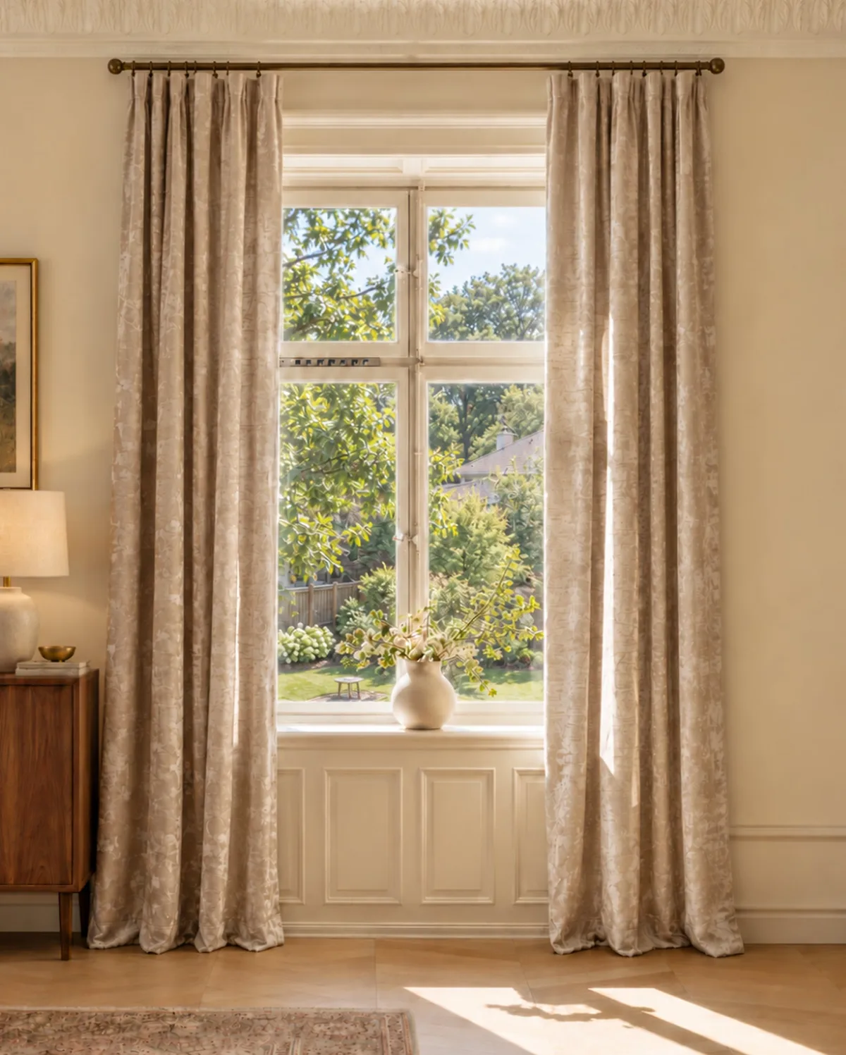 Glimmer 4 Layers Linen Blend Lightweight Soundproof Thermal Blackout Anti-Dust Textured Custom Curtain — image 5