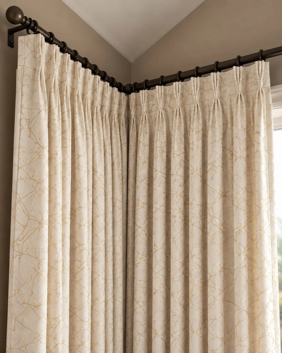 Luxor Foil Printed Velvet Patterned Custom Curtain | Designed in Italy — image 2