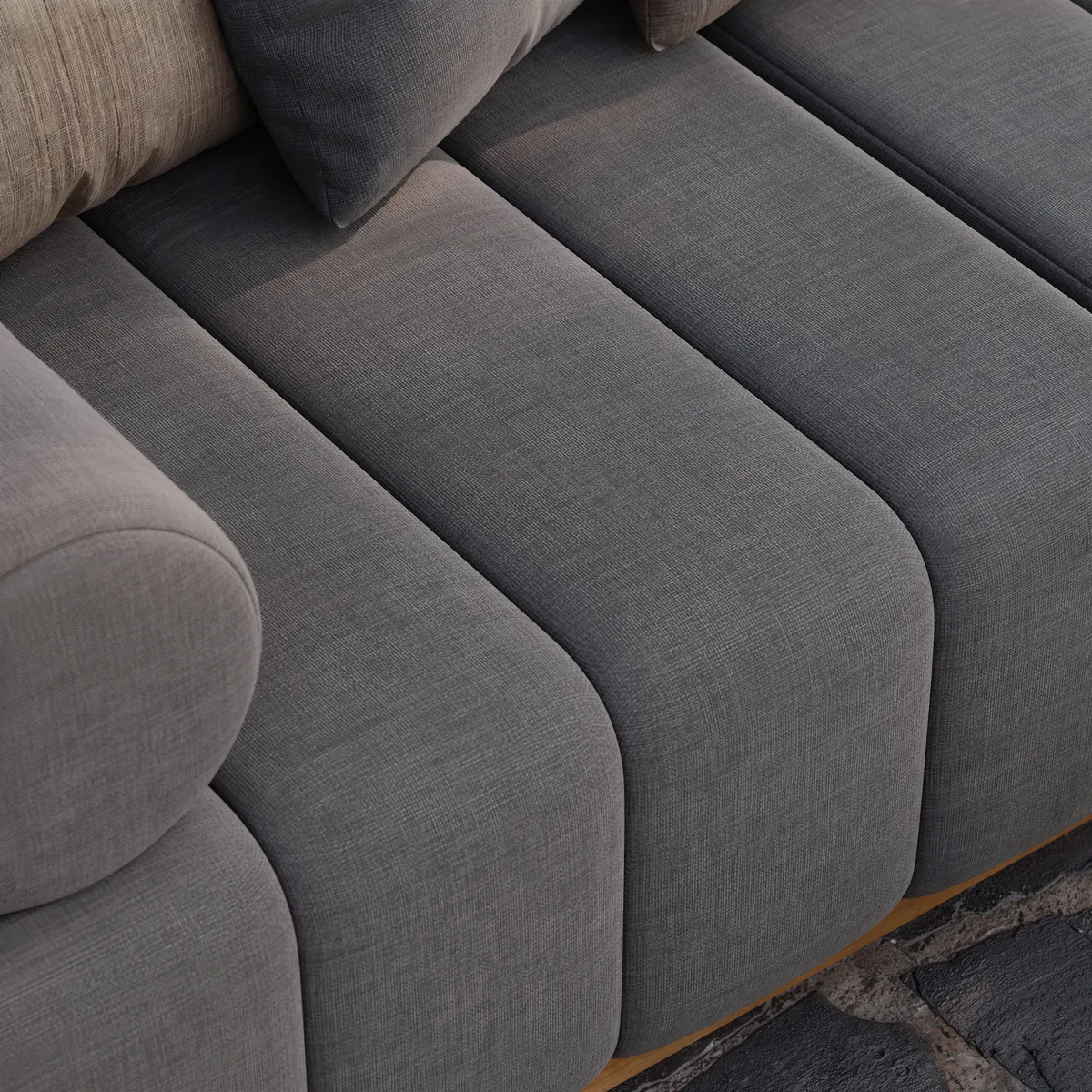 Resaro Outdoor 4-Piece Teak Modular Sectional Set — image 11