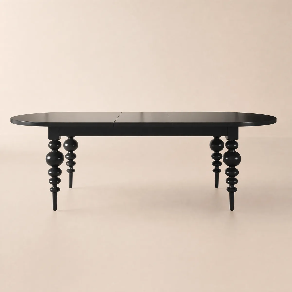 67"-79" Mid-Century Dining Table Oval Extendable Walnut Table for 4-8 Person with Turned Legs — image 28