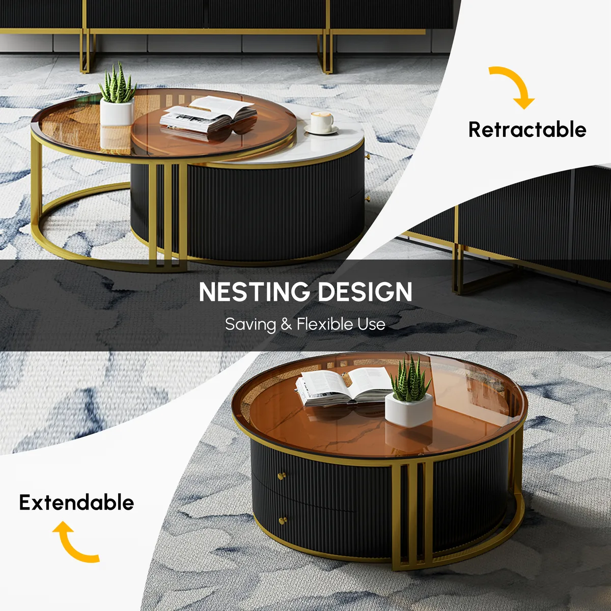Grovyn Modern Nesting Sintered Stone Top — image 8