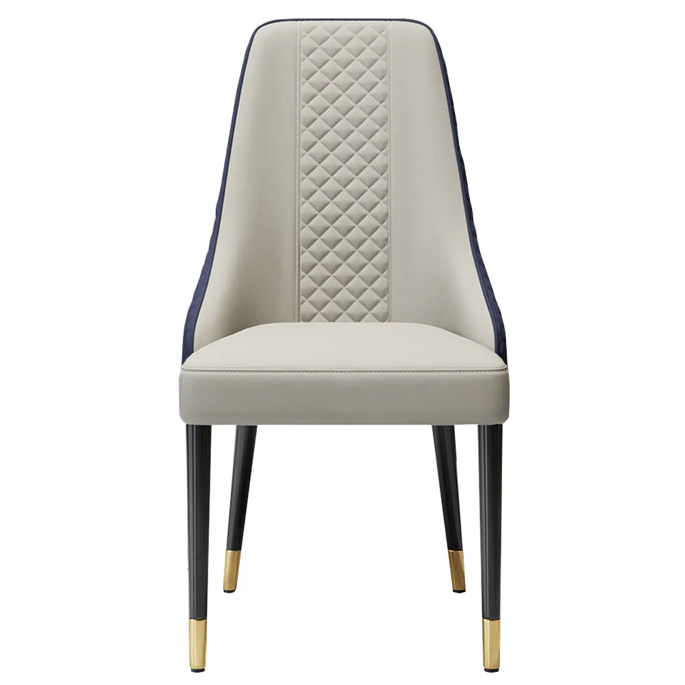 Diamic Modern 4-Piece Blue Upholstered Dining Chair Faux Leather High Back Chair — image 9