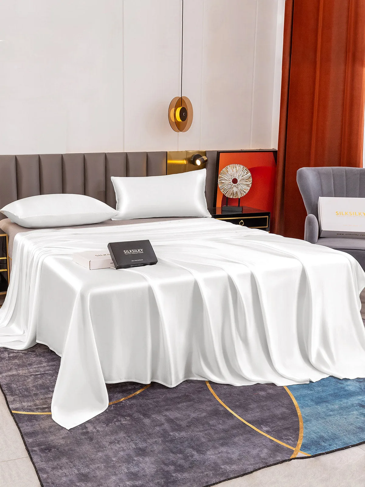 19Momme 3Pcs Silk Set Flat Sheet+2x Pillowcases — image 3