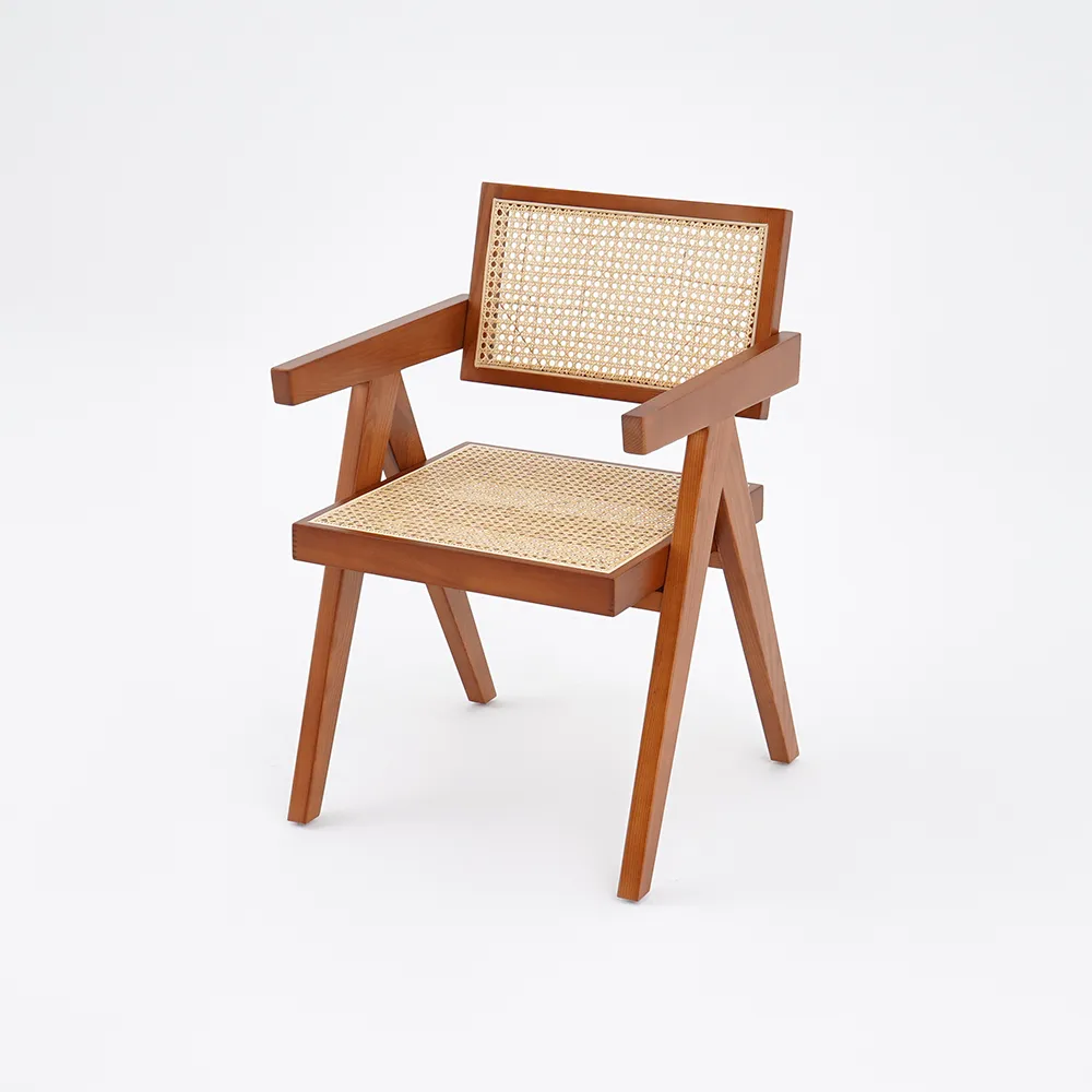 Archic Rattan Dining Chairs with Solid Wood Frame Japandi — image 9