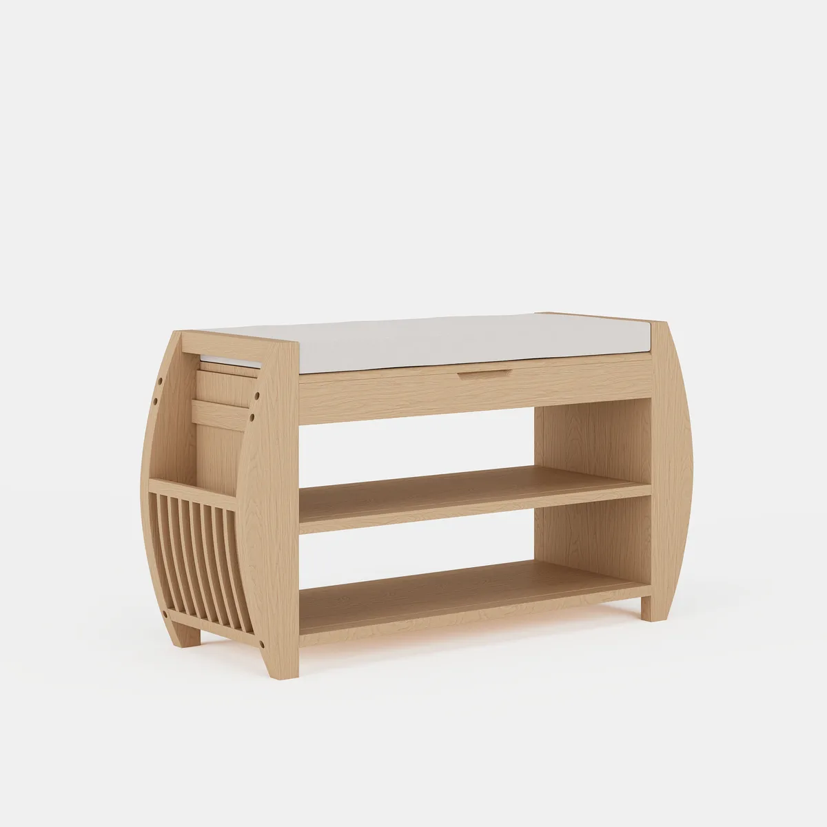 Shoe Storage Entryway Bench Wooden Shoe Rack in Brown (32.3'') — image 19