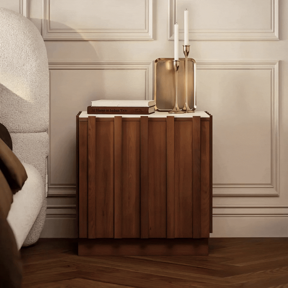 Aura Natural Ash Wood Led Nightstand with Charging Station — image 8