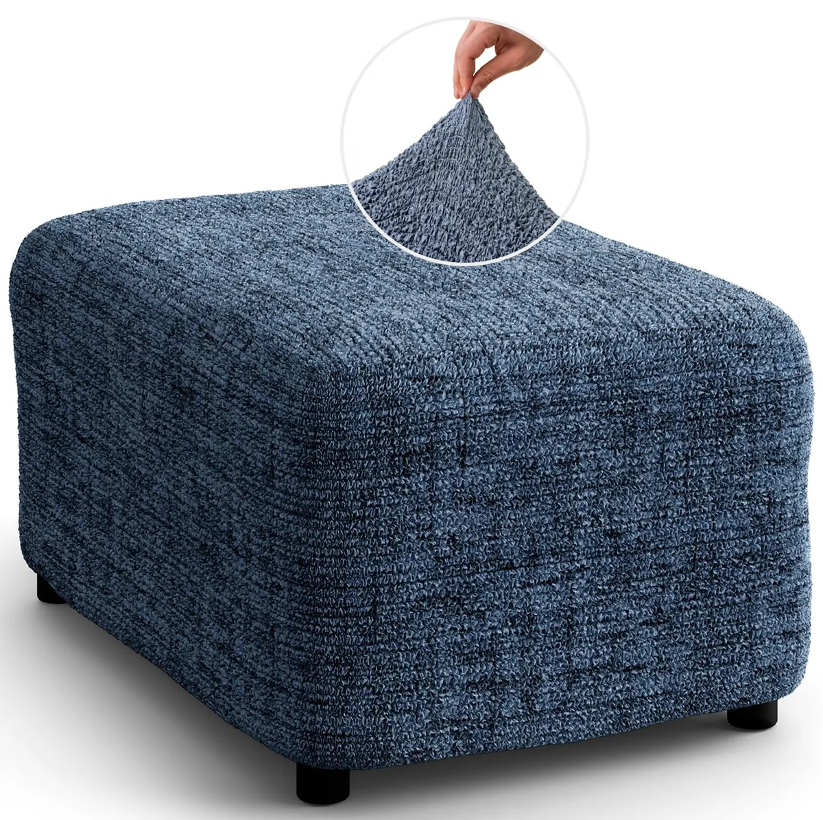 Ottoman Slipcovers - 1-Piece Furniture Protector - Form Fit, Machine Washable -Microfibra PrintedCollection — image 6