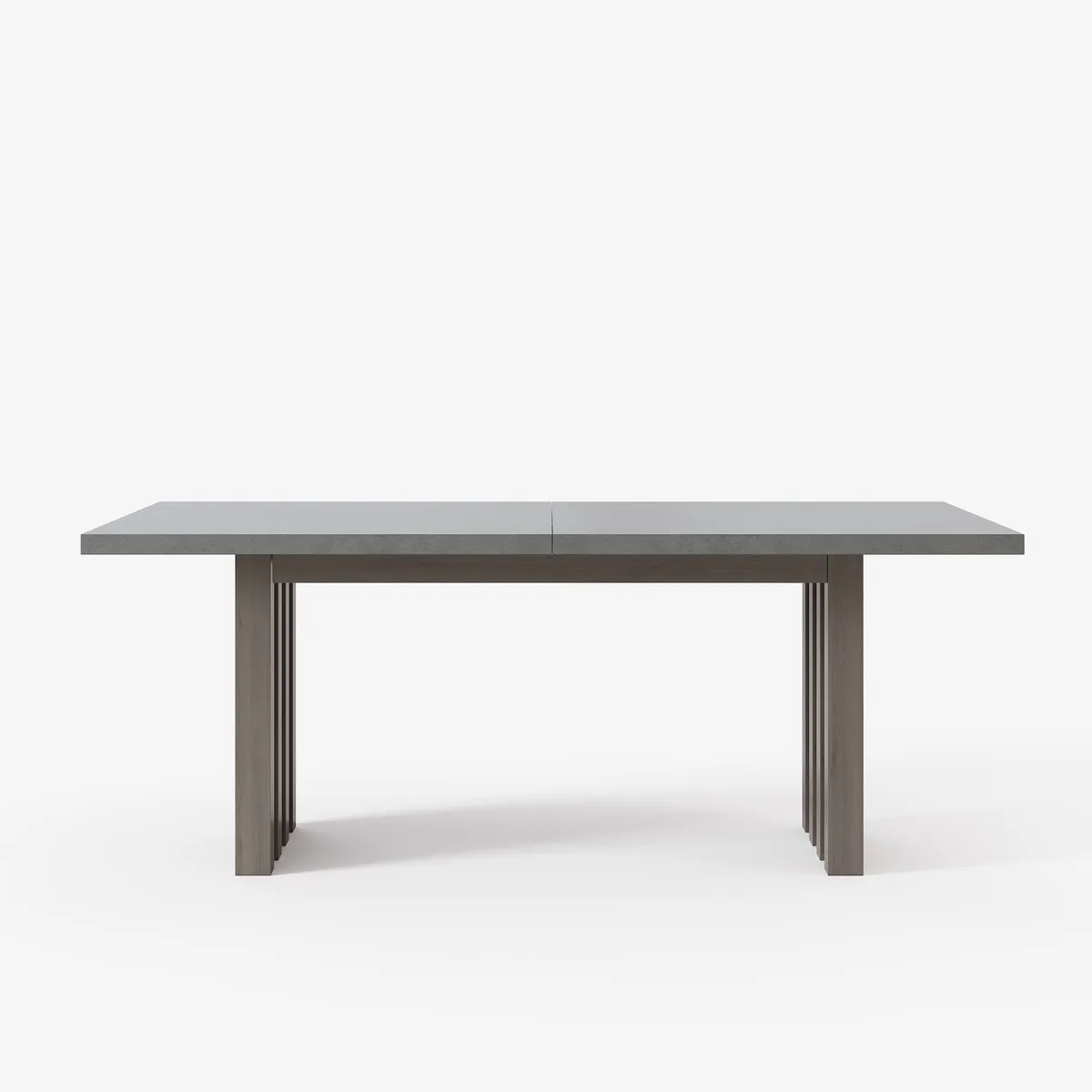 11 Pieces Gray Aluminum Outdoor Patio Dining Set with Extendable Table and Woven Armchai — image 8