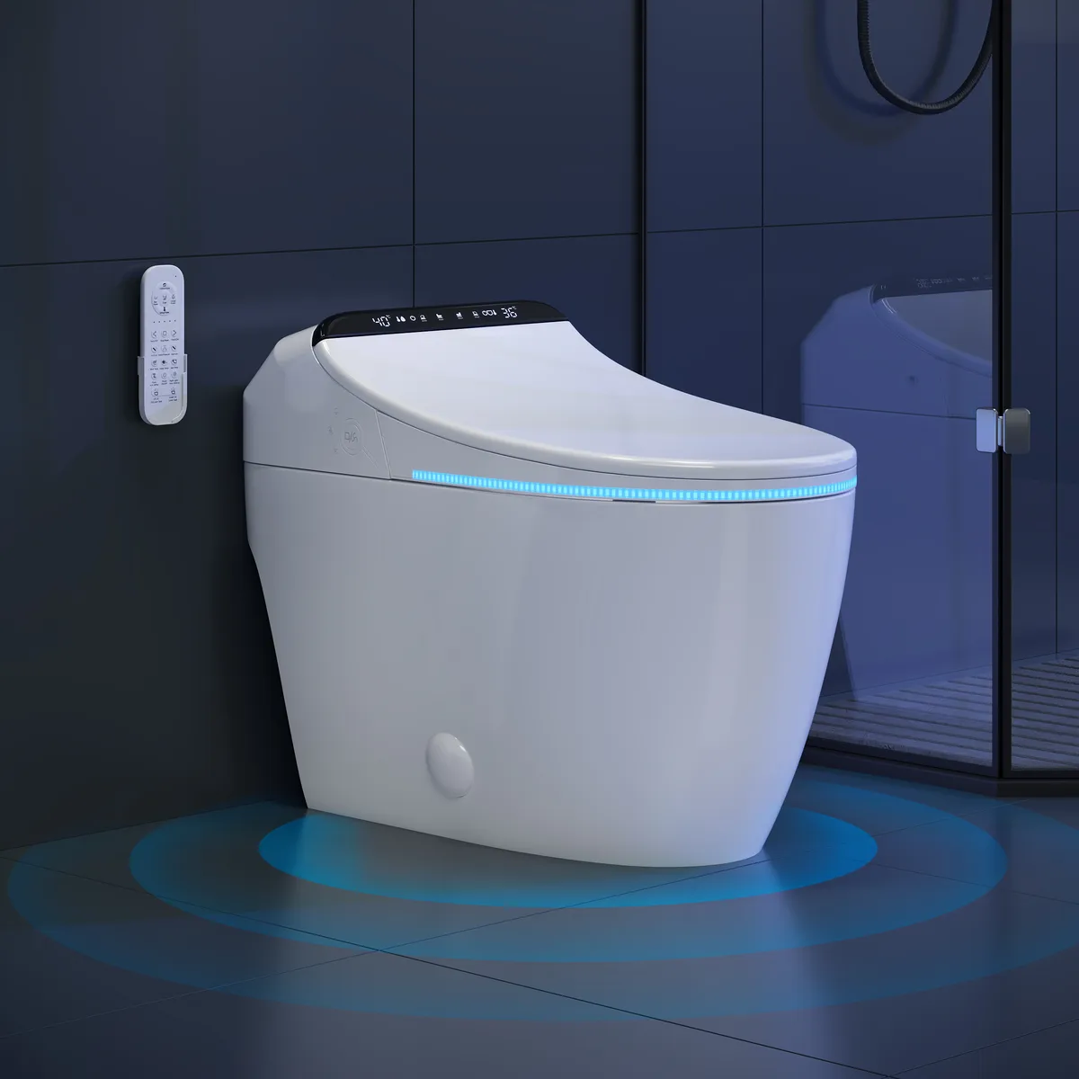 Hynova AX2 Pro Automatic Smart Bidet Toilet with Aromatherapy White 1.28 GPF — image 2