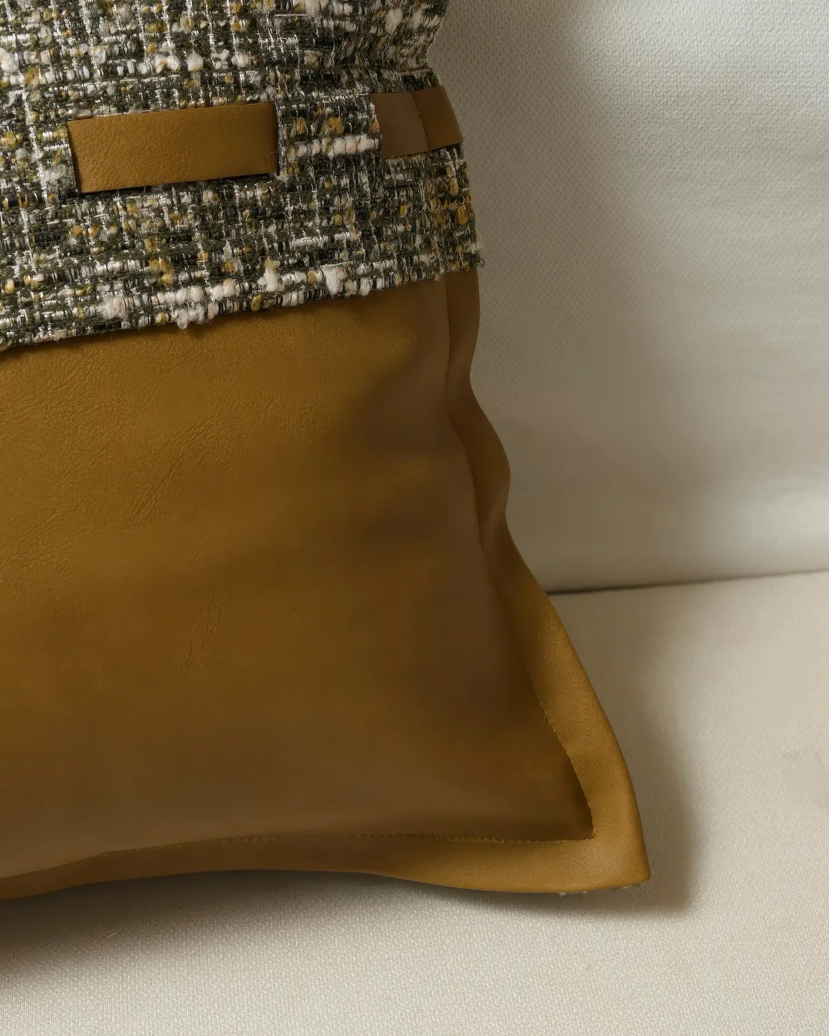 Juliette Textured Faux Leather Throw Pillowcase — image 9