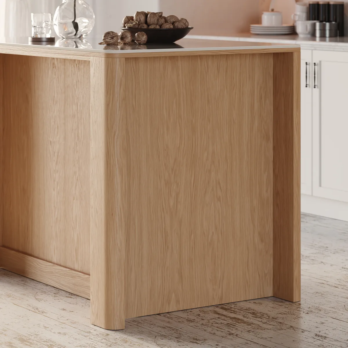 72" Sintered Stone Top Solid Wood Kitchen Island with Storage — image 17