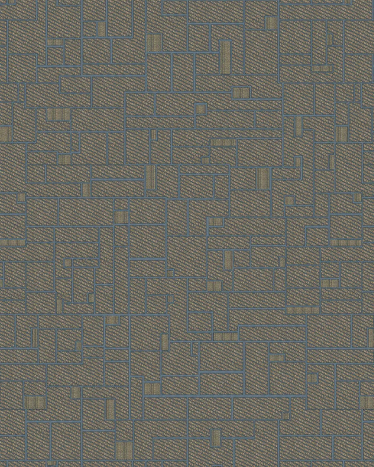 Chelsea 47 x 123 Inch Inverted Box Pleat Circuit Cotton Grid Patterned Curtain — image 2